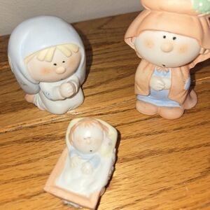 Bumkins Nativity Figurines in Blue and Orange